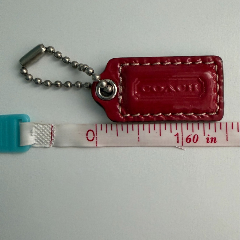 Vintage Coach Mini Red Patent Leather HangTag - Picture 4 of 4